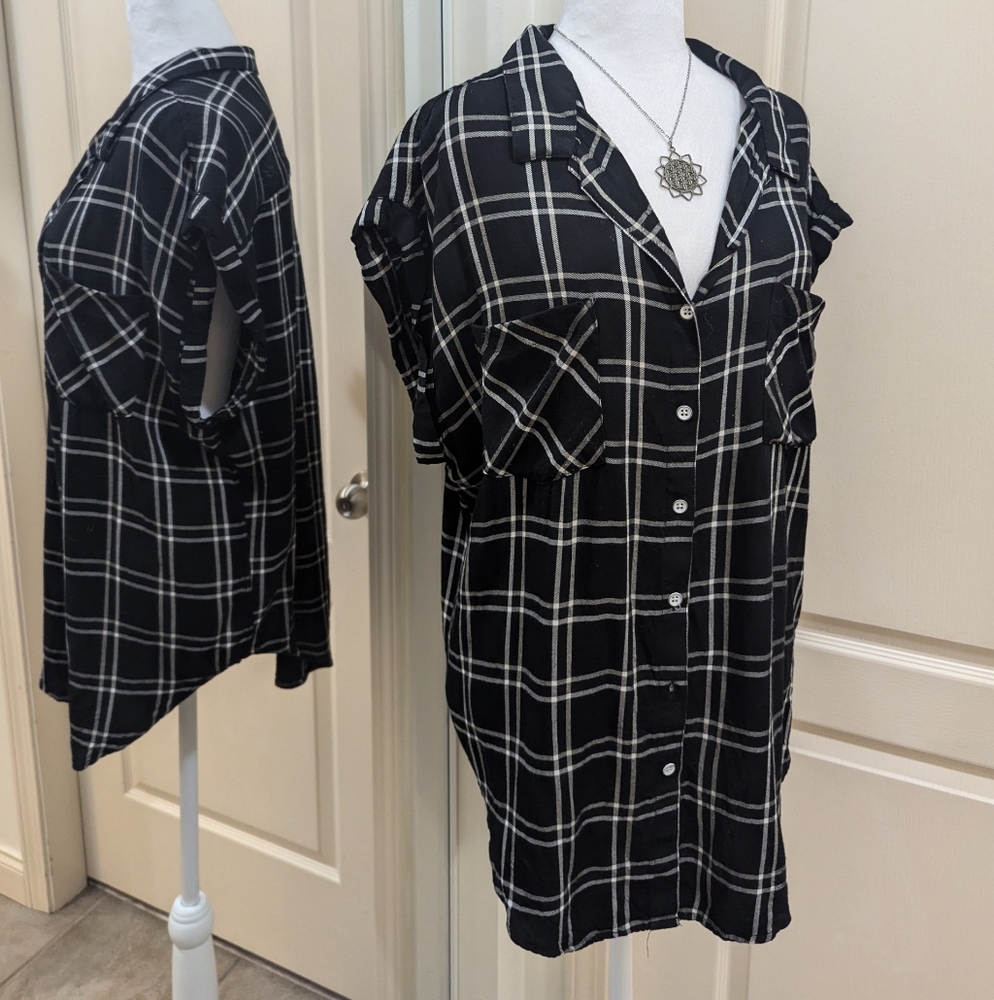 Plaid blouse XL